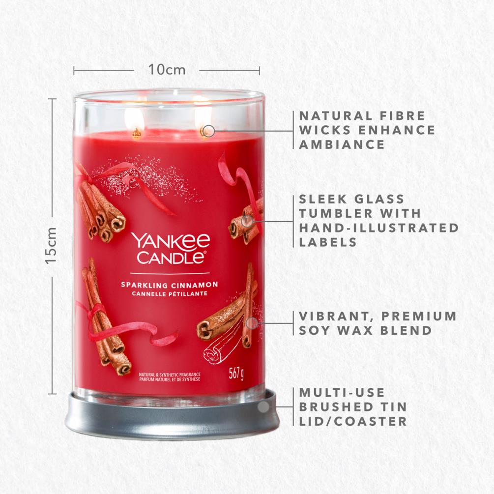 Yankee Candle Sparkling Cinnamon Large Tumbler Jar Extra Image 3